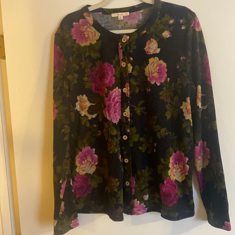 Floral Button Up Cardigan